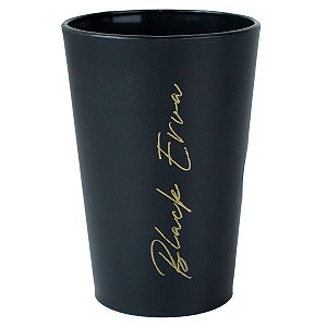 Copo Caldereta Preto Assinatura Dourada 350ml Black Erva