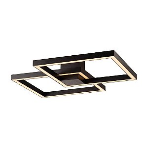 Plafon Fit  LED 67,2W 4000K Bivolt – 665 x 665 x 132mm Preto