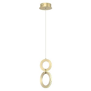 Pendente Ginga Dourado (d)17cm (a)30cm 2x5w 3000k 420lm