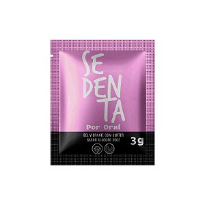 Sachê Sedenta Por Oral Algodão Doce 3g Gel Vibrante Comestível com Glitter Pepper Blend