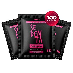Kit 100 Sachês Sedenta Por Selvagem 3g Facilitador de Orgasmo Pepper Blend