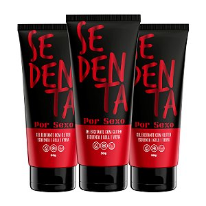 Kit Sedenta Por Sexo 50g Gel Excitante com Glitter Pepper Blend