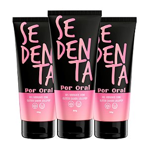 Kit Sedenta Por Oral Lollipop 50g Gel Vibrante Comestível com Glitter Pepper Blend