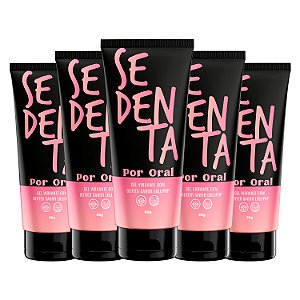 Kit Sedenta Por Oral Lollipop 50g Gel Vibrante Comestível com Glitter Pepper Blend