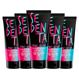 Kit Sedenta Por Oral Cereja Ice Gel Vibrante Comestível com Glitter 50g Pepper Blend