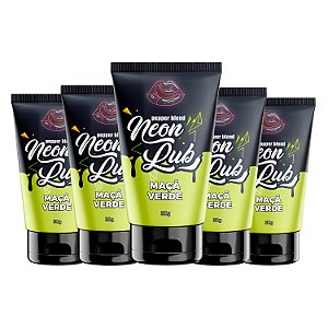 Kit Neon Lub Maçã Verde 30g Gel Comestível Brilha na Luz Negra Pepper Blend