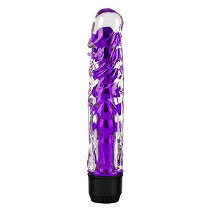 Vibrador Personal Roxo com Capa Texturizada Auxilia no Pompoarismo - Importado