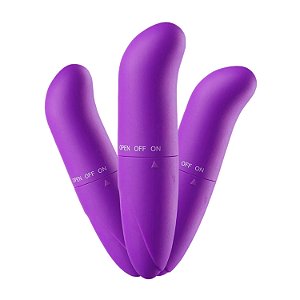 Kit Vibrador Ponto G Toque Aveludado Roxo Importação