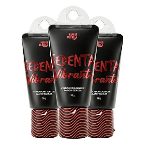 Kit Sedenta Vibrante 18g Gel Excitante Cereja Pepper Blend