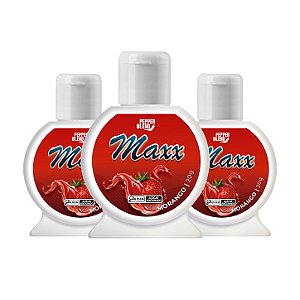 Kit Maxx Morango 20g Gel Comestível Para Oral Pepper Blend
