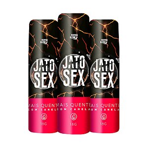 Kit Jato Sex Mais Quente Com Canela 18g Gel Excitante Comestível Pepper Blend