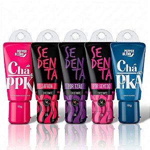 Kit 5 Produtos Sex Shop Gel Lubrificante Excitante Forte Adstringente Engrossa Gela Retarda