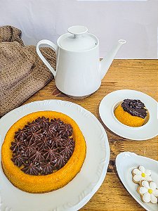 Bolo Piscina de Cenoura com Chocolate Especial Dia das Mães
