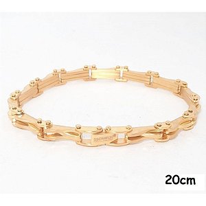 PULSEIRA AÇO INOX DOURADA