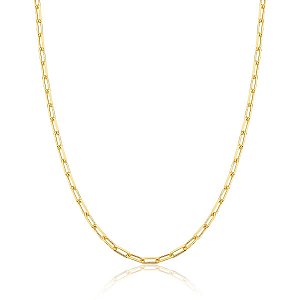 CORRENTE COM ELOS CARTIER DOURADO 50CM