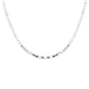 CHOKER DE PLAQUINHAS  COM PONTOS DE LUZ RÓDIO PP