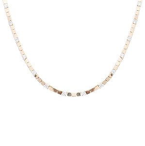 CHOKER DE PLAQUINHAS COM PONTOS DE LUZ OURO PP