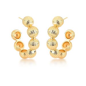 BRINCO ARGOLA ANNE BAN. OURO SM