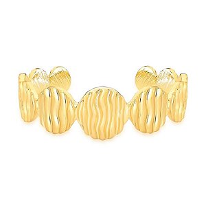 BRACELETE MEDALHAS TEXTURIZADO BAN. OURO SM