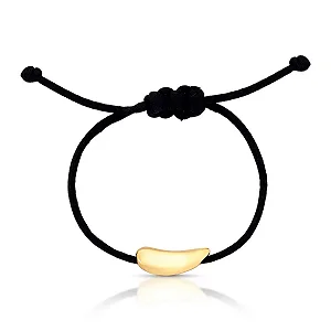 PULSEIRA FIO ENCERADO REGULAVEL COM GOTA ABAULADO CURVO BAN. OURO PRETO SM