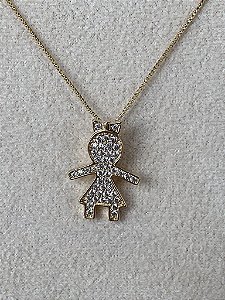 PINGENTE MENINA OURO