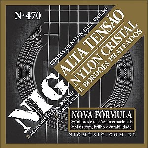 Encordoamento de Violão Nylon Alta Tensão Com Bolinha Nig N470