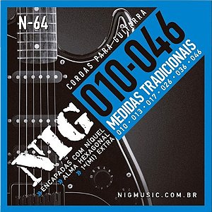 Encordoamento de Guitarra 010 Nig N64