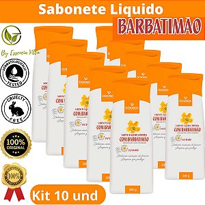Kit 10und Barbatimão Sabonete Líquido 290ml - Dokmos