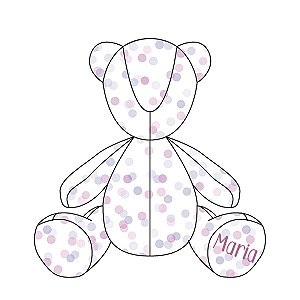 Urso Personalizável Confetti uva