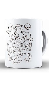 Caneca Bulbasaur Charmander Pokemon