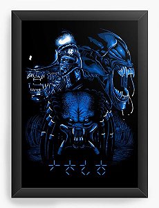 Quadro Decorativo A3 (45x33) Aliens vs Predador