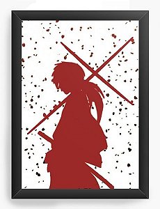 Quadro Decorativo A3 (45x33) Anime Samurai X