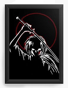 Quadro Decorativo A4 (33X24) Anime Samurai X Evil