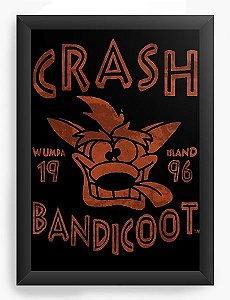 Quadro Decorativo A4 (33X24) Crash Bandicoot