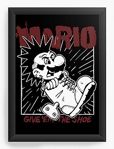 Quadro Decorativo A4 (33X24) Mario Punk