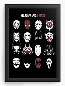 Quadro Decorativo A4 (33X24) Mask