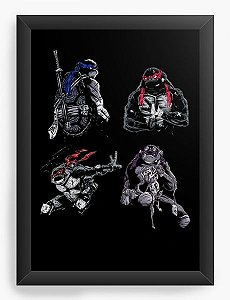 Quadro Decorativo A4 (33X24) Tartarugas Ninjas