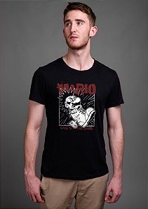 Camiseta Masculina Mario Punk