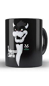 Caneca O Poderoso Chefão - Bowser - Nerd e Geek - Presentes Criativos