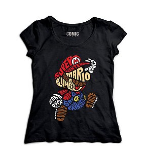 Camiseta Feminina  Super Mario Bros - Nerd e Geek - Presentes Criativos