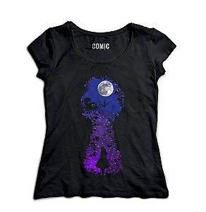 Camiseta Feminina Alice no País das Maravilhas Keyhole