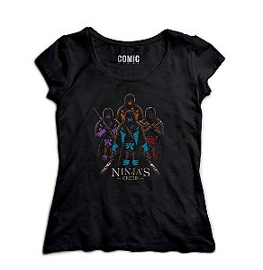 Camiseta Feminina Tartarugas Ninjas - Nerd e Geek - Presentes Criativos