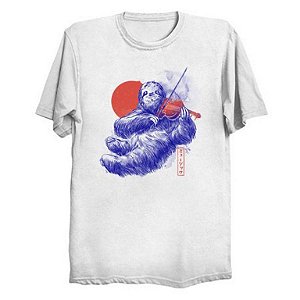Camiseta Masculina Poliéster  A Calm Song - Cute Musician Sloth
