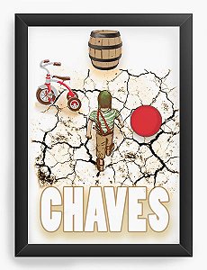 Quadro Decorativo A4 (33X24) Chaves - Nerd e Geek - Presentes Criativos