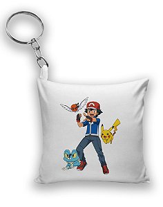 Chaveiro Ash e Pikachu - Pokemon - Nerd e Geek - Presentes Criativos