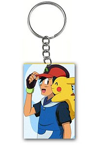 Chaveiro Pokemon - Pikachu e Ash - Nerd e Geek - Presentes Criativos