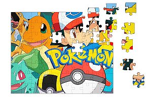 Quebra-Cabeça Pokemon - Pikachu 90 pçs - Nerd e Geek - Presentes Criativos