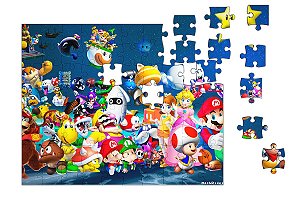 Quebra-Cabeça Super Mario Word - Game 90 pçs - Nerd e Geek - Presentes Criativos