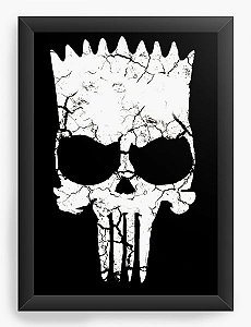 Quadro Decorativo A4 (33X24) Simpson Punisher - Nerd e Geek - Presentes Criativos