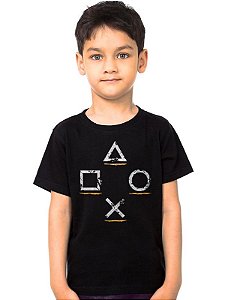 Camiseta Infantil Controle Play - Nerd e Geek - Presentes Criativos